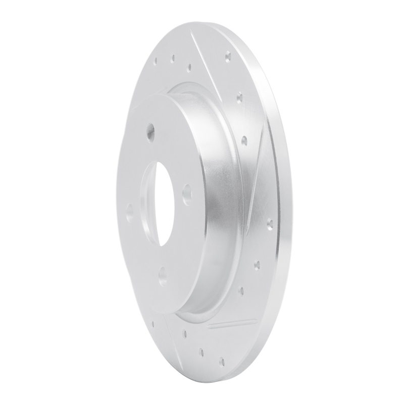 Ford Ecosport Brake Rotor (1) - Rear Right - R1 Concepts - Drilled & Slotted - Silver - `18-`22